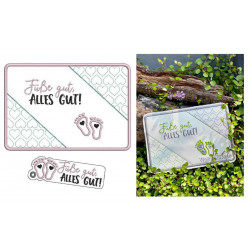 Stickdatei ITH - Füße gut, alles gut - Tasche & MugRug & Anhänger